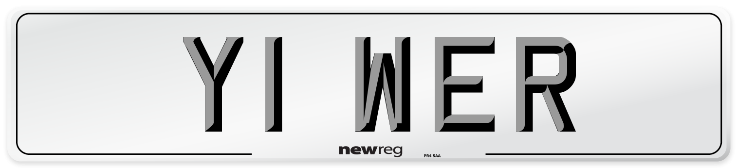 Y1 WER Number Plate from New Reg
